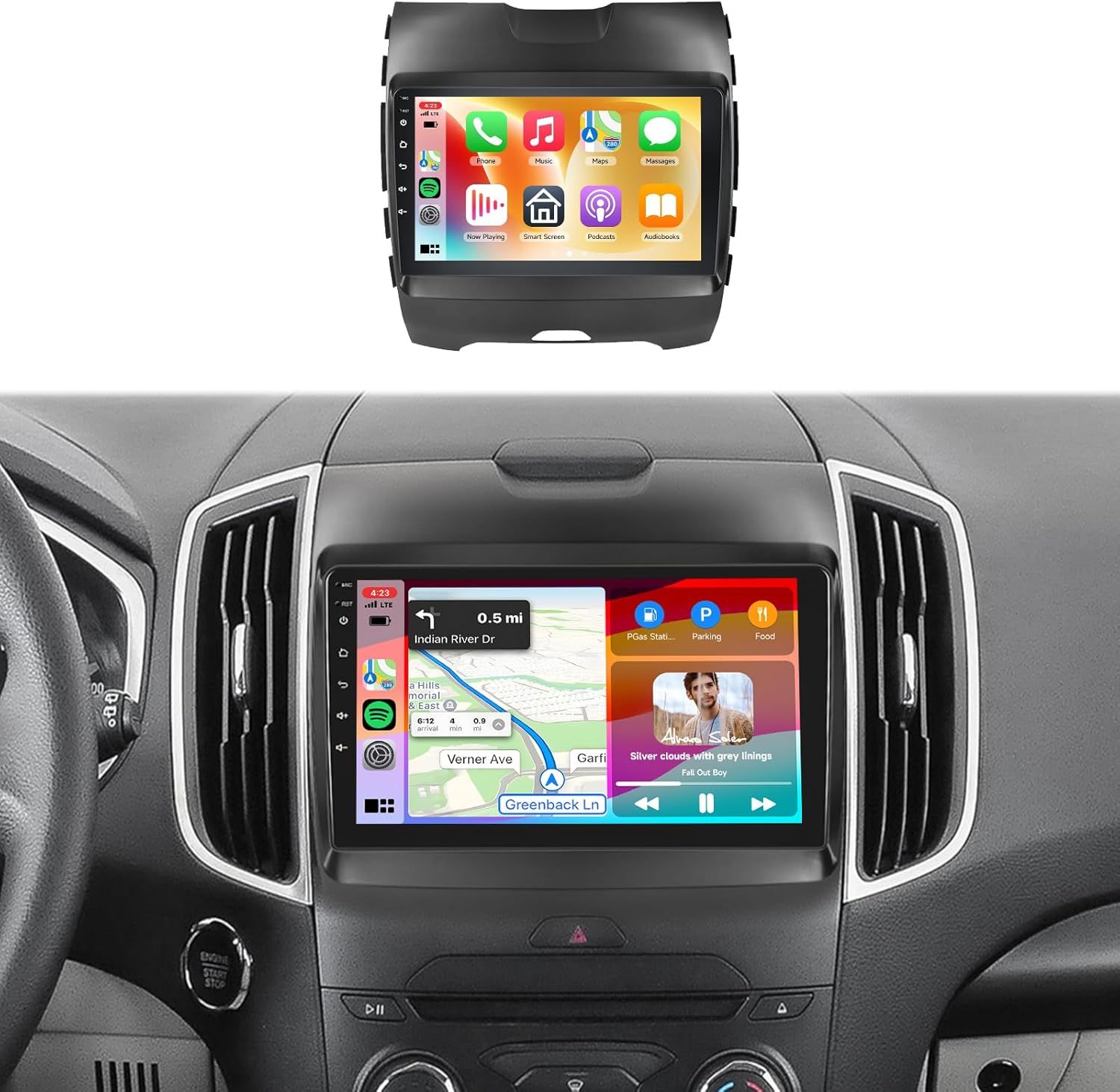 Ford Edge 2016-2020 Android Multimedia Radio 9" Display with DSP 32EQ and AHD Backup Camera