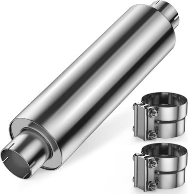 5 Inch Diesel Muffler Straight Through Stainless Steel with Clamp Included