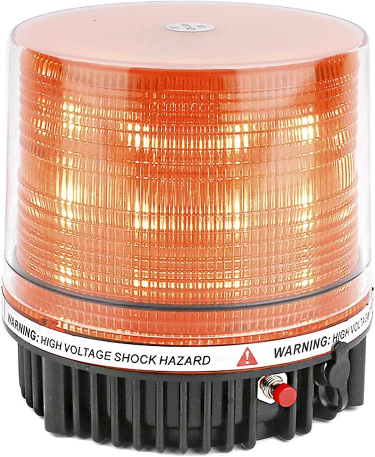 Wireless Magnetic Amber Beacon, Rechargeable LED Strobe Light for Trucks &amp; Work Vehicles