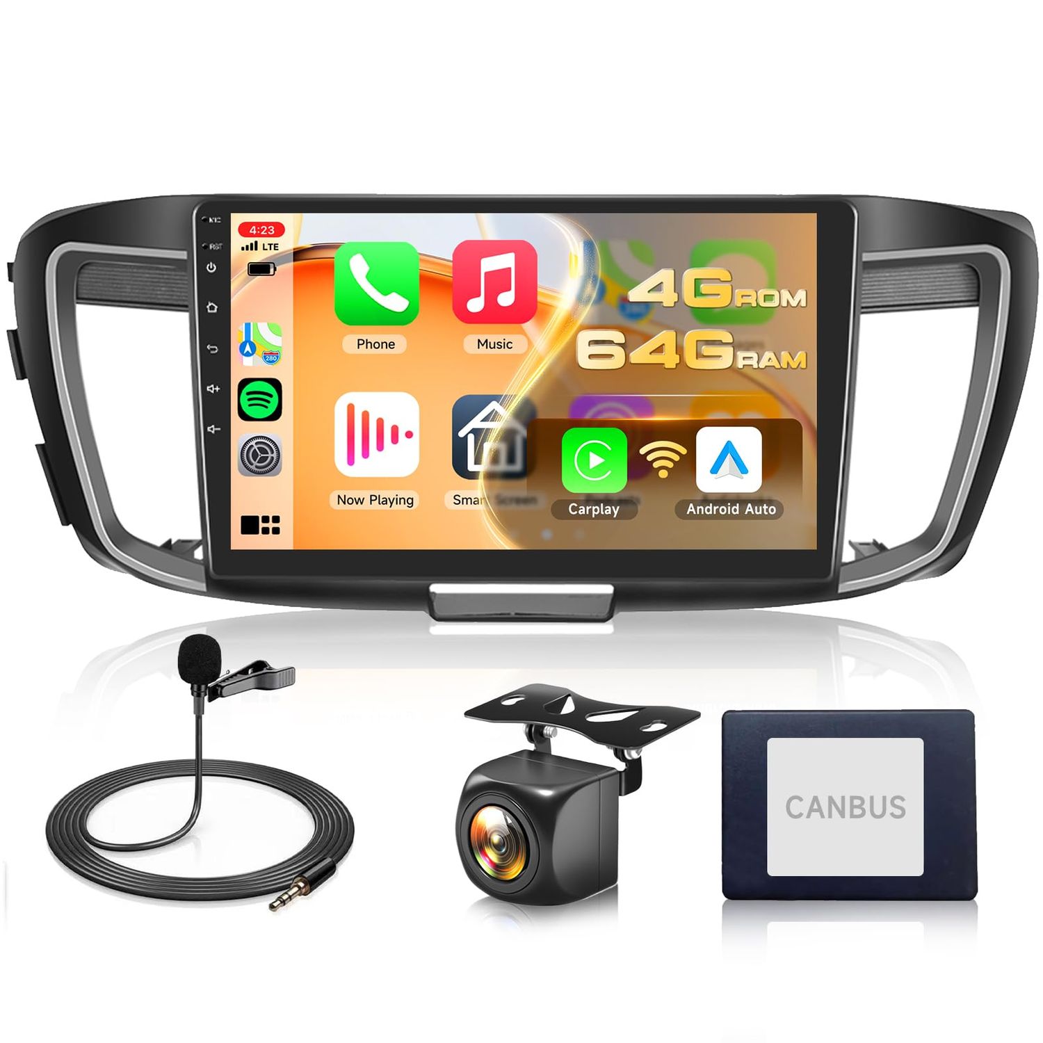 Honda Accord 2.4L 2013–2015 10” Android Car Radio with Wireless CarPlay &amp; Backup Camera