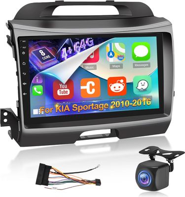 KIA Sportage 2010-2016 Android 15 Car Stereo 9 inch with CarPlay, Android Auto &amp; Backup Camera