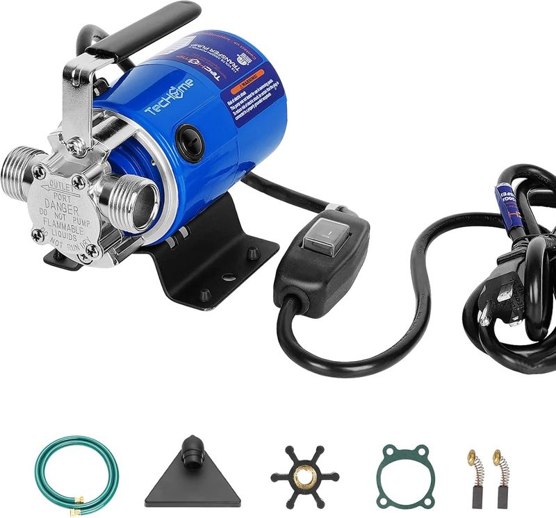 115V Electric Water Transfer Pump 1/10 HP 330 GPH with Hose Kit and On/Off Switch