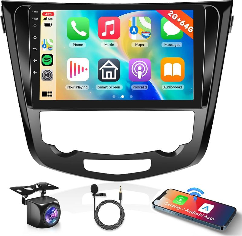 Nissan Rogue/Rogue Sport 2014-2018 Android Car Stereo 9 Inch with GPS &amp; Backup Camera