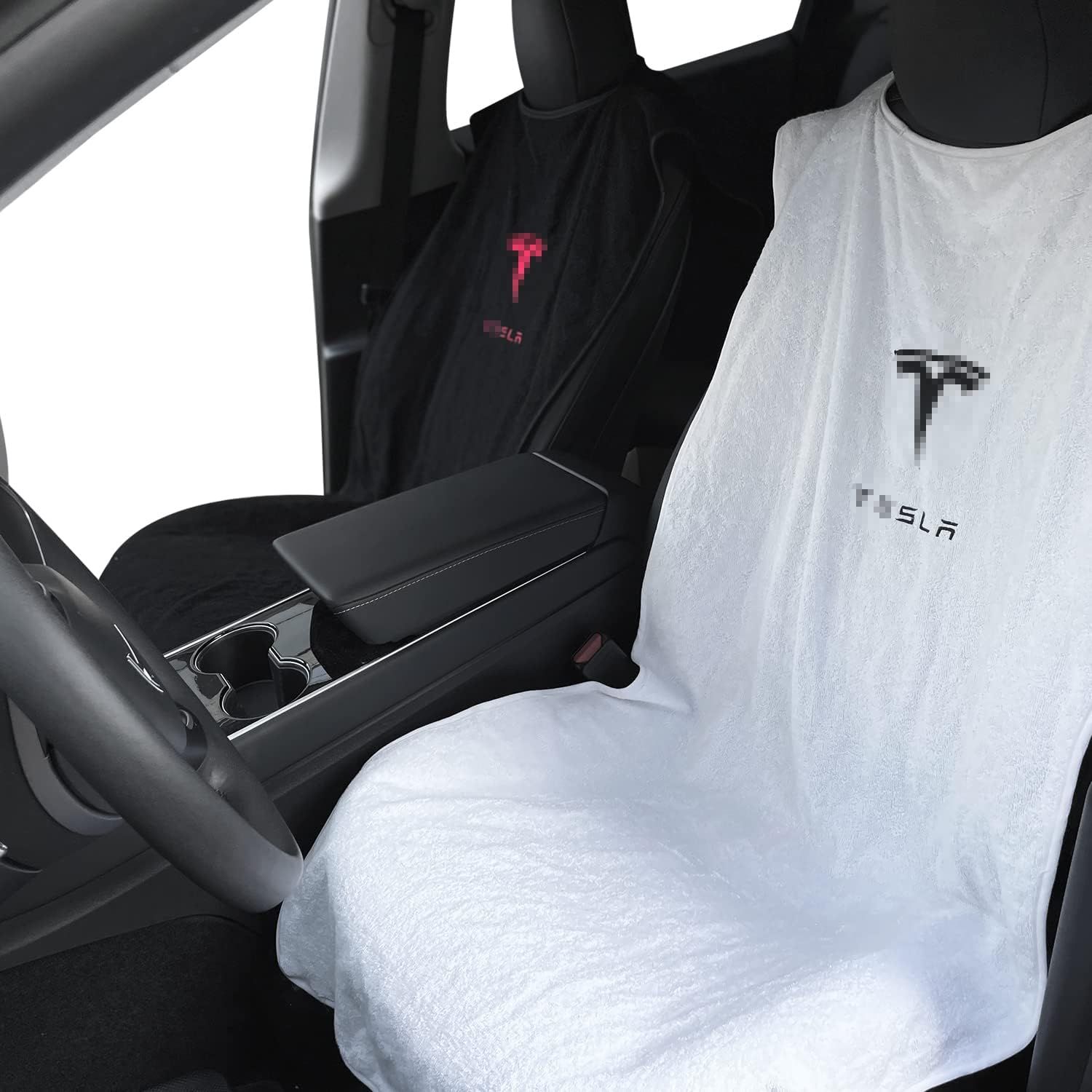 Tesla Model S/3/X/Y Juniper Premium Seat Cover Waterproof Washable, Gym Use &amp; Pet Friendly (White)