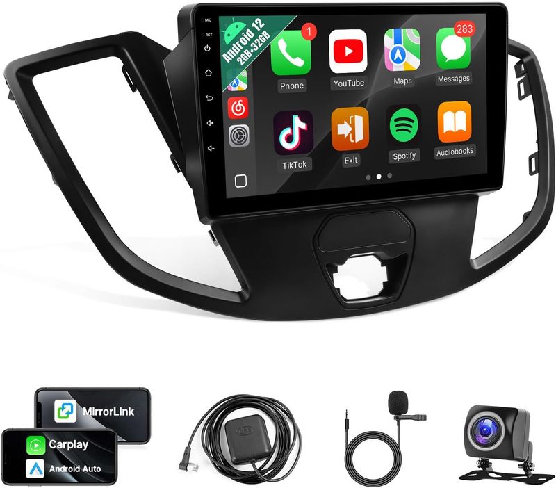 Ford Transit 2013-2019 Android Car Stereo  9” with Wi-Fi, GPS, CarPlay &amp; Backup Camera