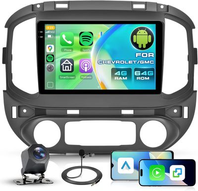 Chevy Colorado/GMC Canyon 2015-2019 Android Car Stereo 9” Double Din with Wi-Fi, GPS &amp; Rear Camera