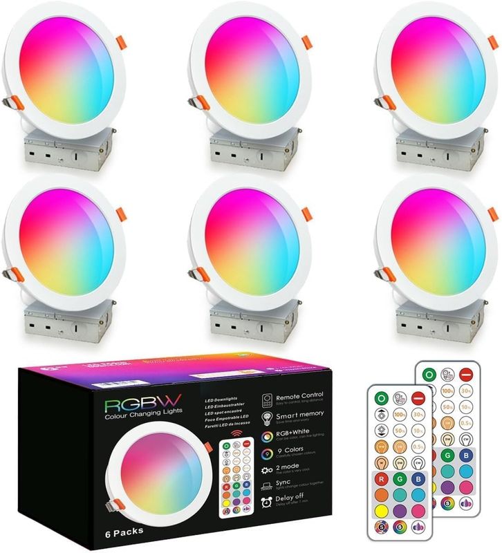 6 Inch LED Recessed Downlights Color Changing Ceiling Lights 6 Pack