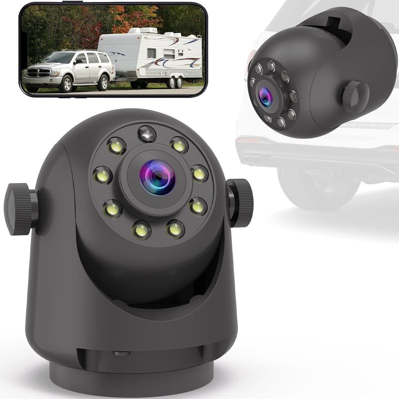 Wireless Magnetic Backup Camera for RV, Trailer with Rechargeable Battery
