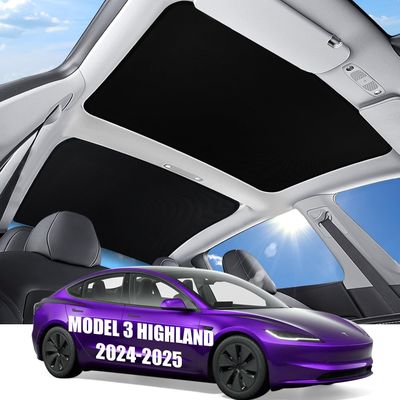 Tesla Model 3 Highland 2024-2025 Sunshade Roof UV Reflective Cover (Black Color)