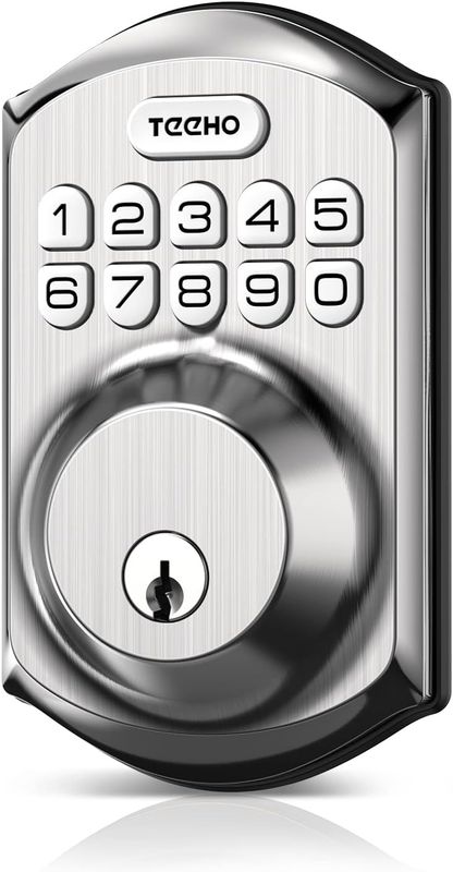 Keyless Entry Door Lock with Keypad - Smart Deadbolt Lock for Front Door with 2 Keys