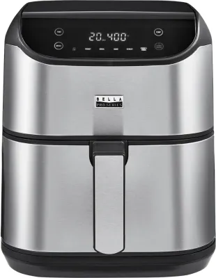 Bella PRO - 6-qt. Touchscreen Air Fryer - Stainless Steel Bella PRO - 6-qt. Touchscreen Air Fryer - Stainless Steel