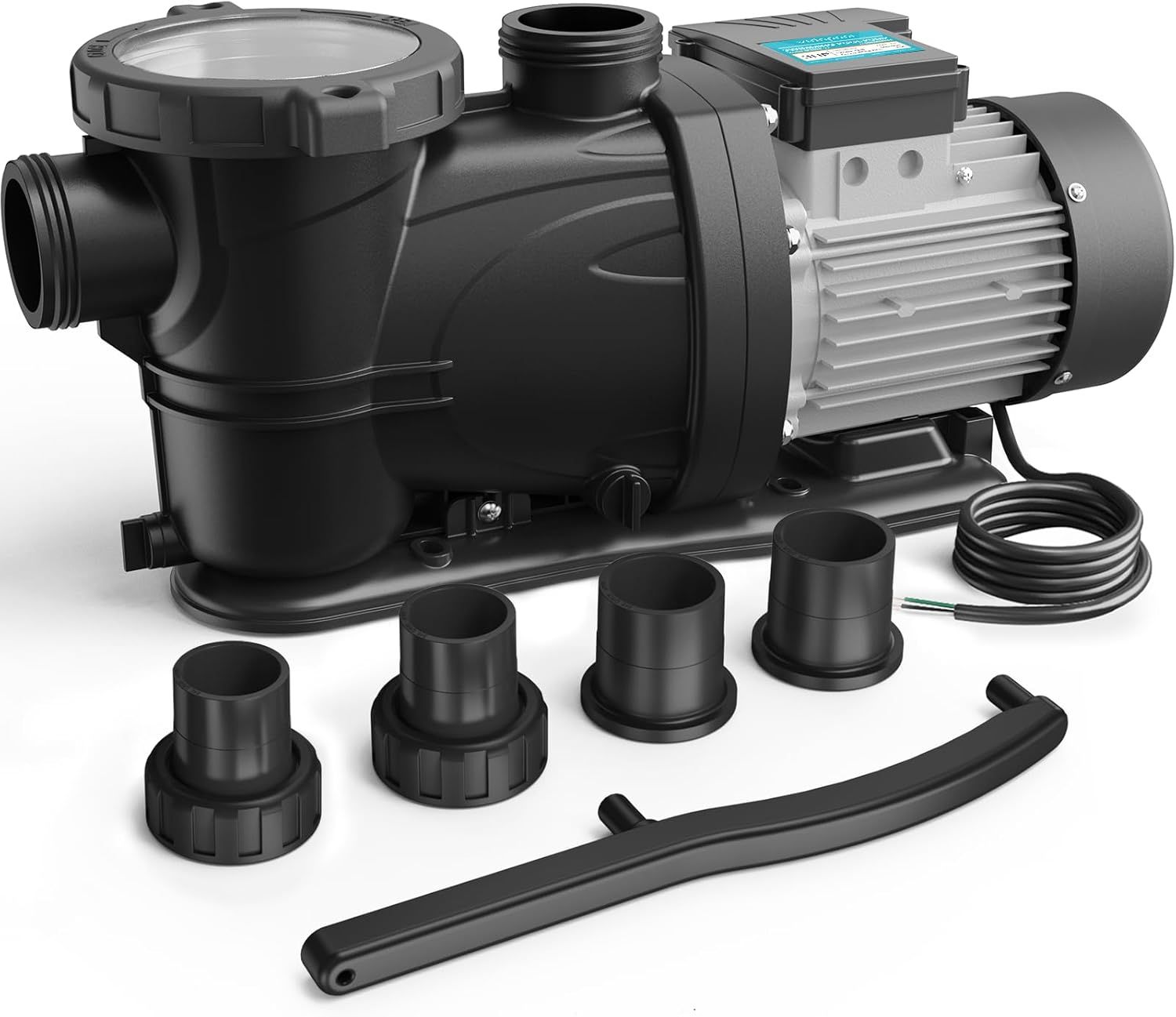 VIDAPOOL In/Above Ground Pool Pump, Self Primming High Flow (with Timer, 3HP, 8964 GPH, 220V)