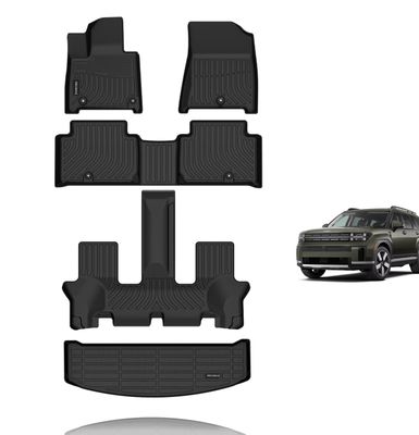 Hyundai Santa Fe 2024-2025  (Not fit Hybrid)  All Weather Floor Mats &amp; Cargo Liner