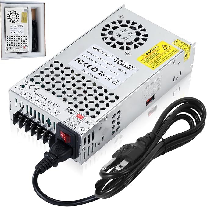 600W 24V 25A Power Supply AC 110V 220V to DC 24V Transformer 600W 24V 25A Power Supply AC 110V 220V to DC 24V Transformer