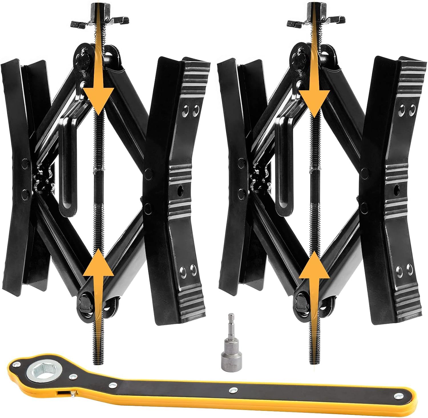 RV Wheel Chock Stabilizer 2 Sets for Camper and Trailer Tires