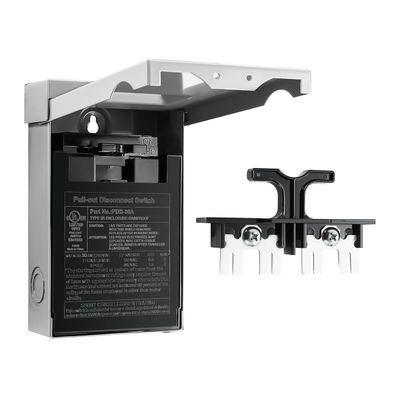 30 Amp A/C Disconnect Switch Outdoor 120/240V Waterproof Non-Fused