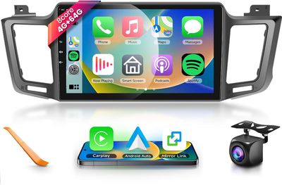 Toyota RAV4 2013-2019 Car Stereo with Wireless CarPlay, Android &amp; Backup Camera