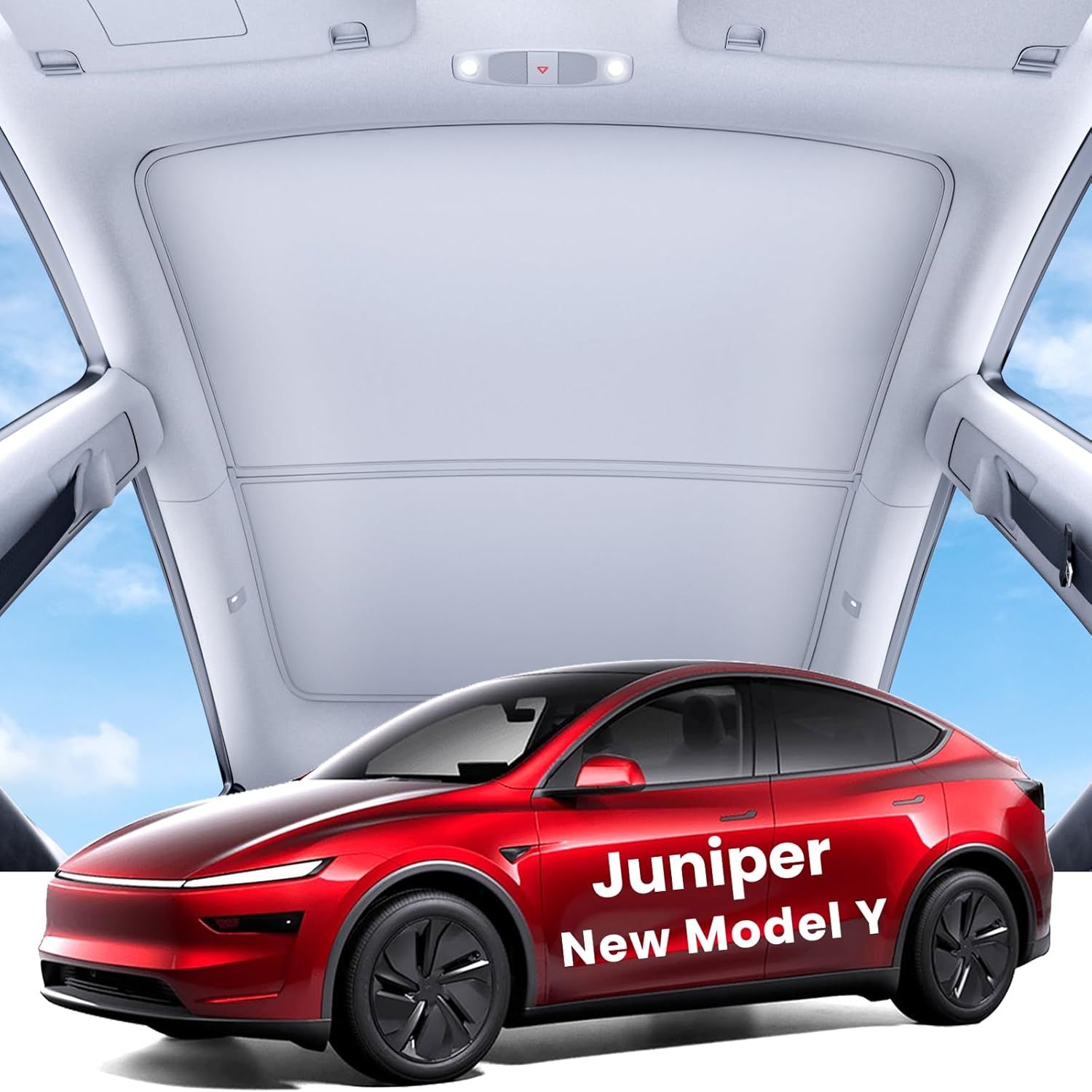 Tesla Model Y Juniper 2025 Glass Roof Sunshade for Summer Heat Reduction