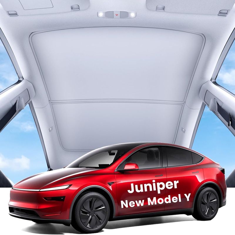 Tesla Model Y Juniper 2025 Glass Roof Sunshade for Summer Heat Reduction