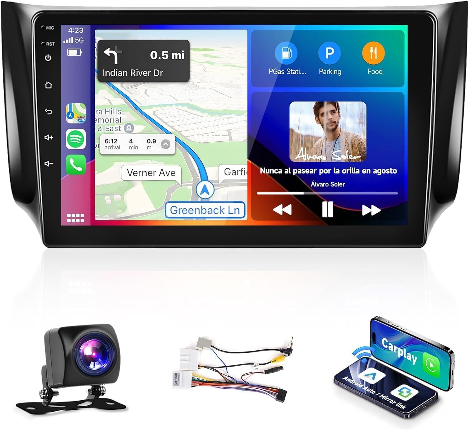 Nissan Sentra 2013-2017 10.1" Android Touchscreen Stereo with Bluetooth, GPS, Wi-Fi, Backup Camera