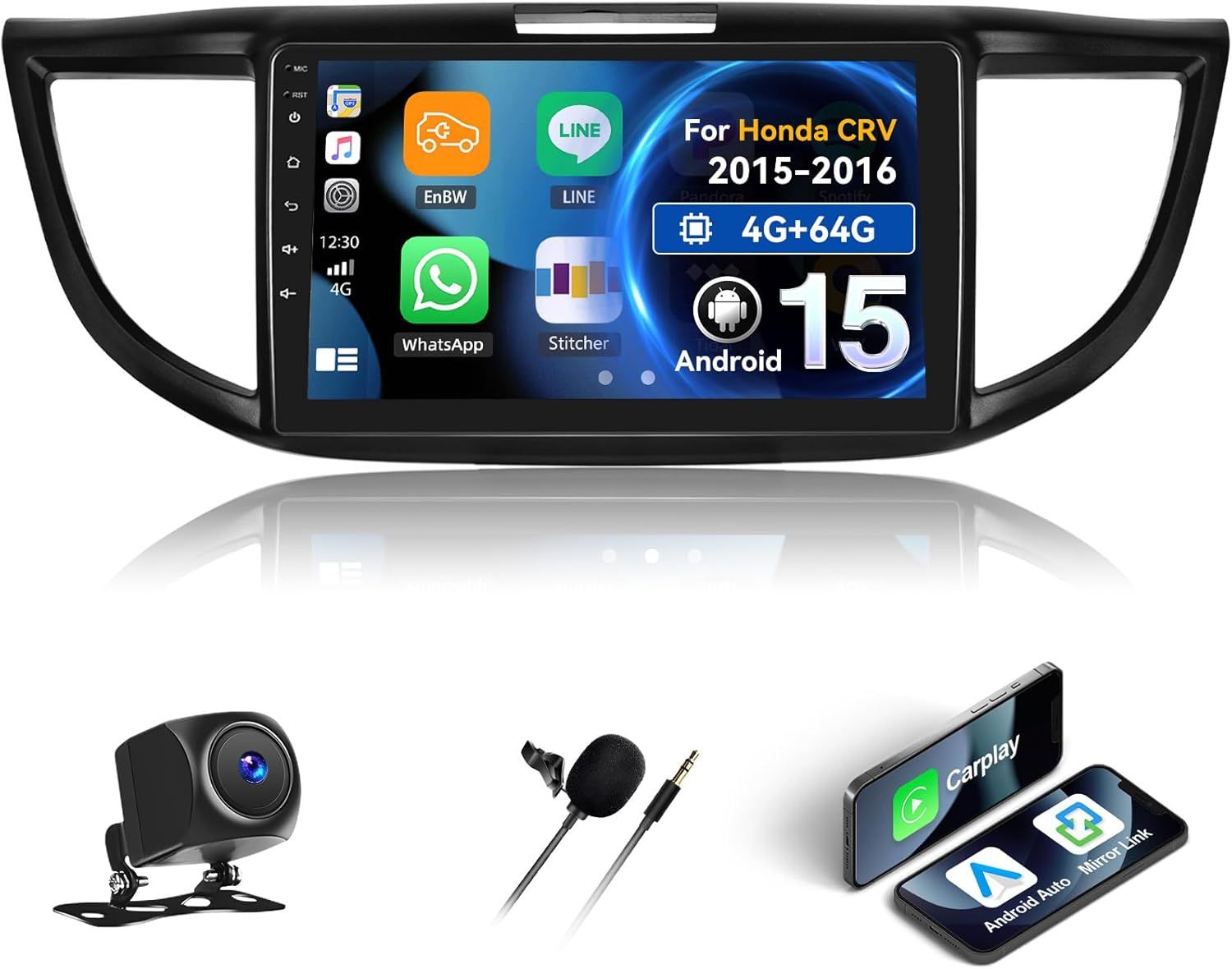 Honda CR-V 2015-2016 Car Stereo with Carplay, Android &amp; Backup Camera