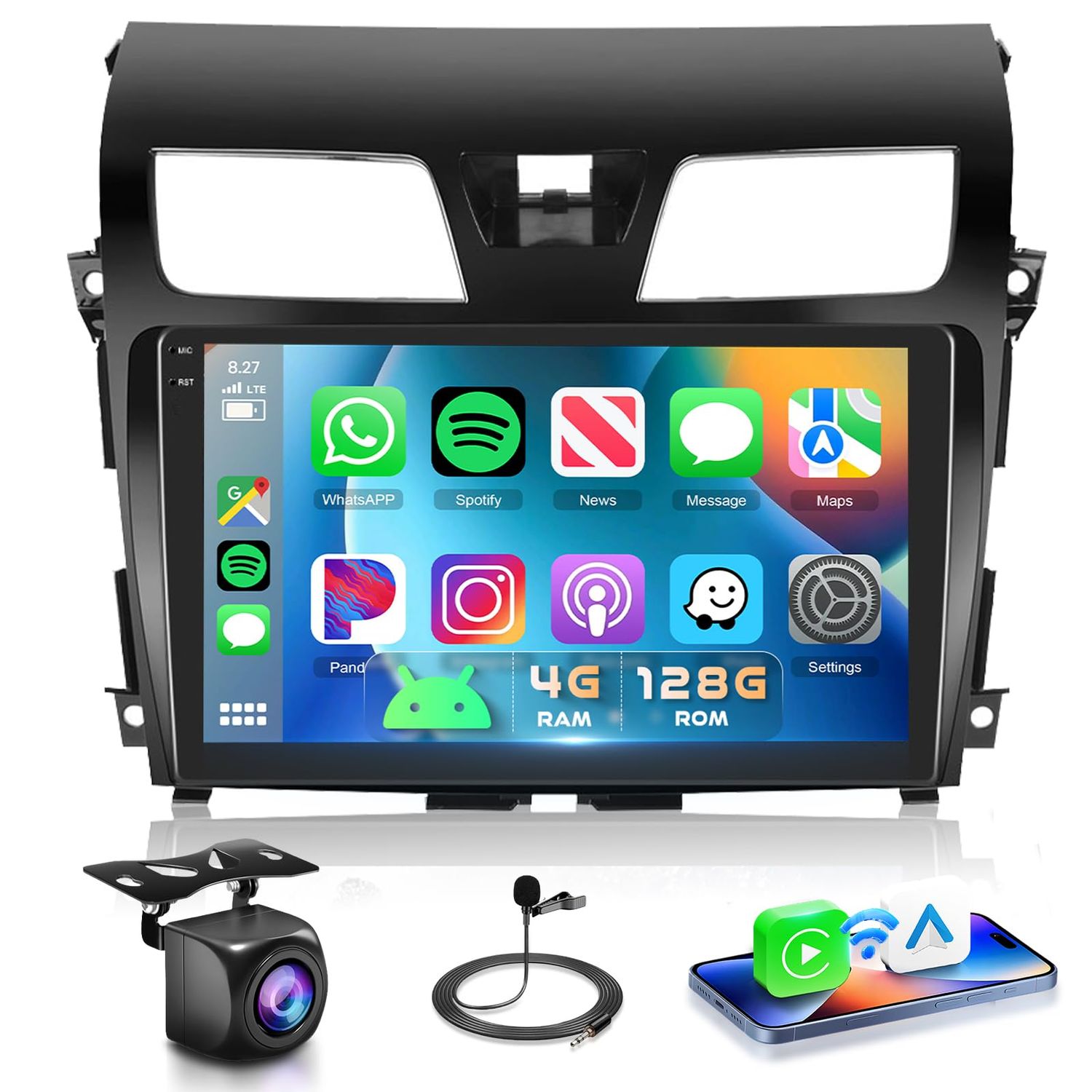 Nissan Altima 2013-2018 Android Car Stereo 10.1” with Wi-Fi, Bluetooth &amp; Backup Camera