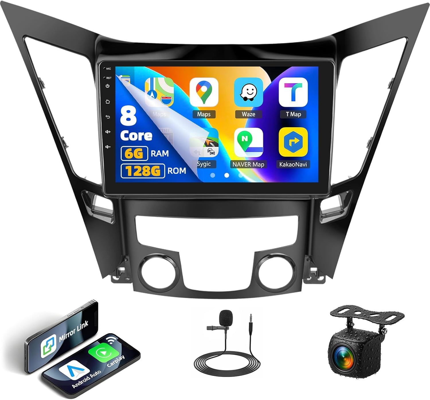 Hyundai Sonata 2010–2015 Car Stereo with Carplay, Android &amp; Backup Camera