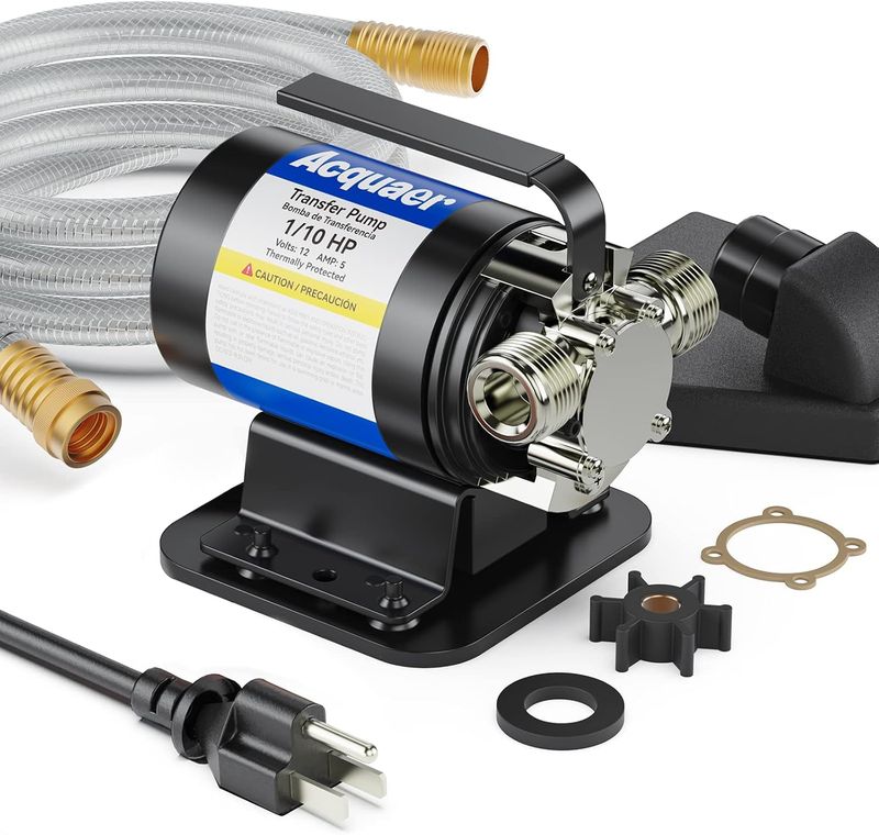 Water Transfer Pump – 115V Electric Utility Pump for Draining Pools, Beds And Transfers Water Fast