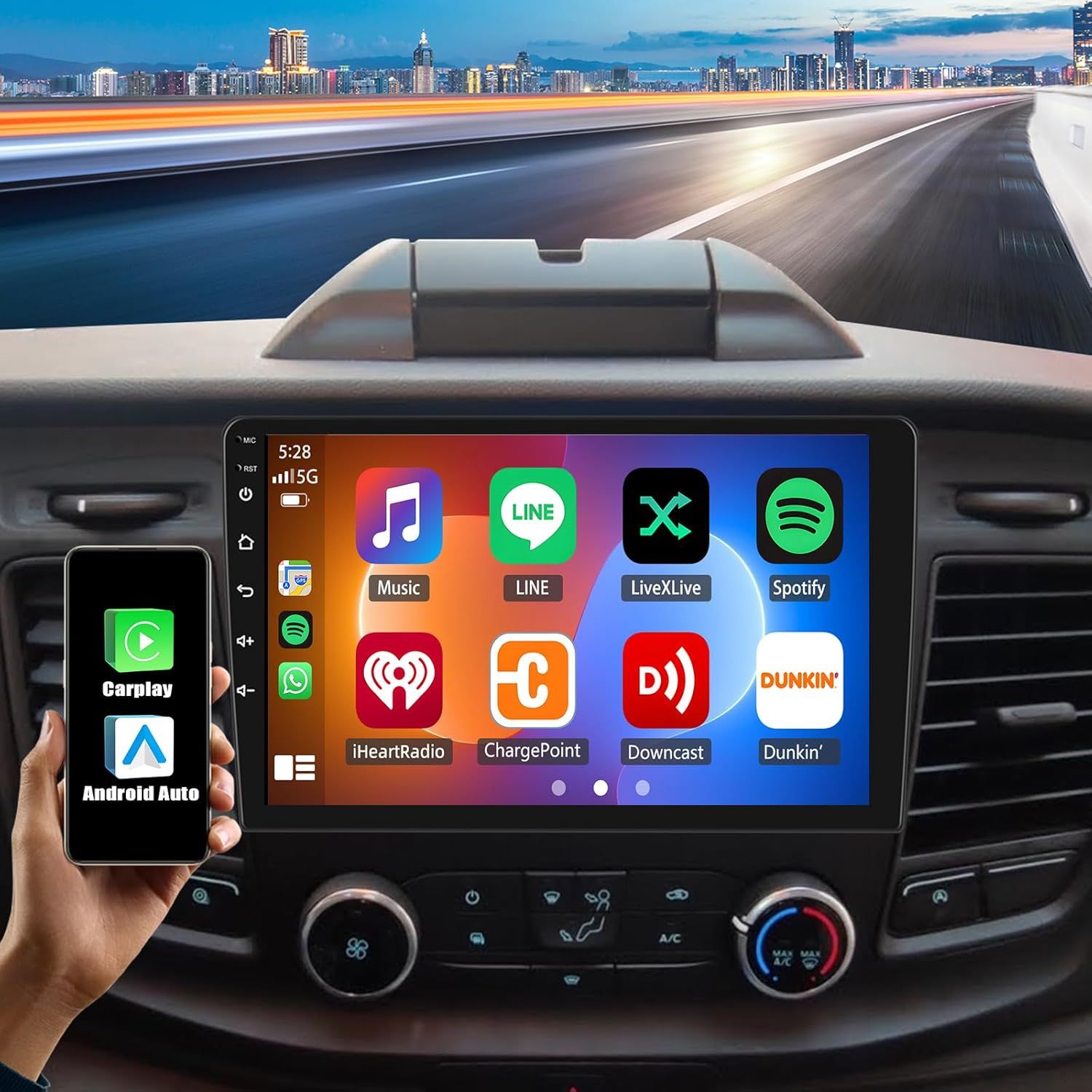 Chevrolet Malibu 2008–2012 Car Stereo 10 inch Screen with Bluetooth, GPS &amp; Backup Camera