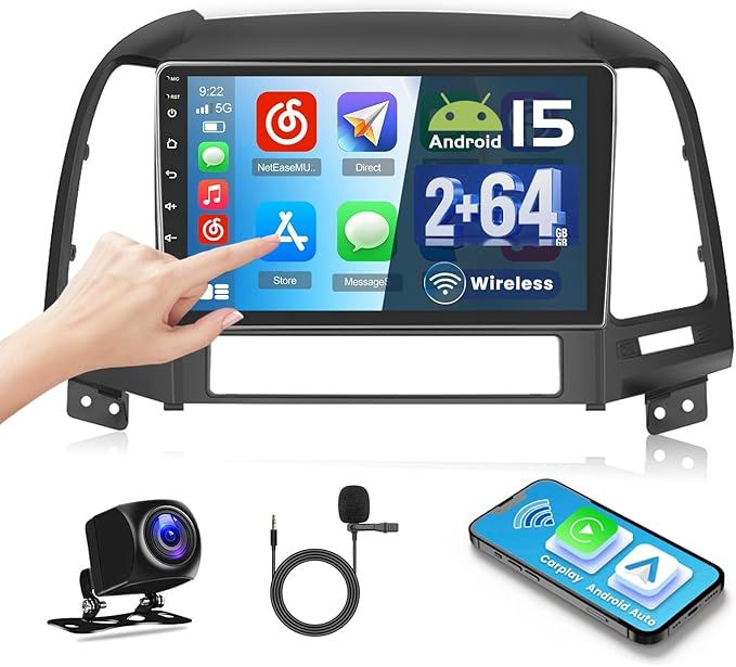 Hyundai Santa Fe 2006-2012 Android Stereo Radio With GPS, Wi-Fi &amp; Backup Camera