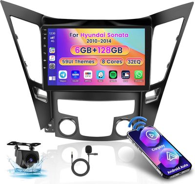 Hyundai Sonata 2010–2014  Android Car Radio 9 inch with Bluetooth, Navigation &amp; Backup Camera
