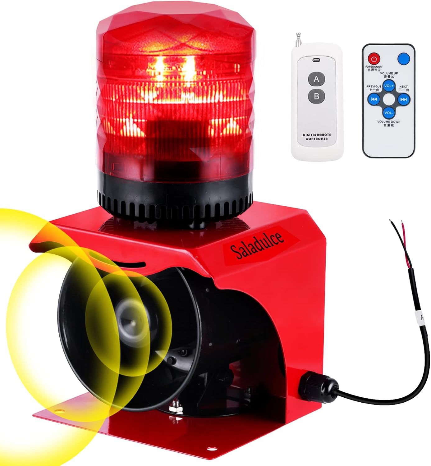 Industrial Strobe Alarm Siren 120dB Outdoor Emergency Warning Light AC 110V