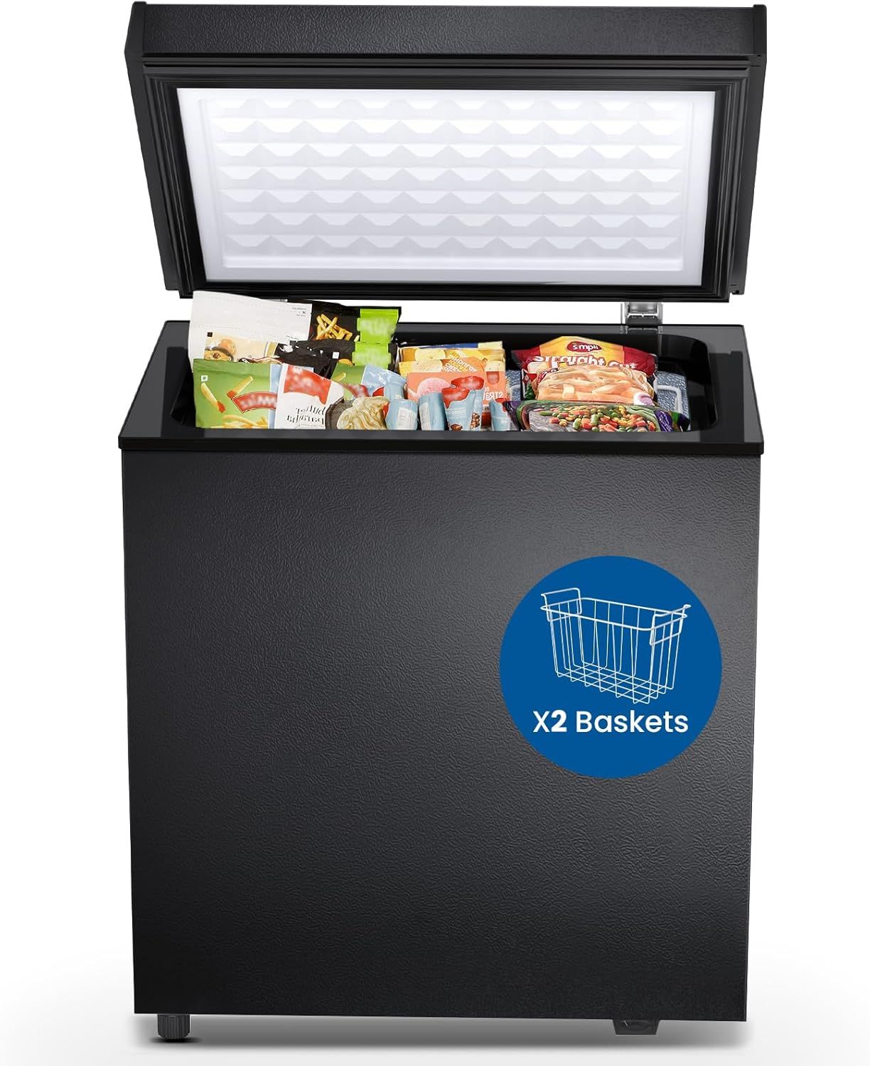 1.8 Cubic Feet Chest Freezer with Adjustable Temperature for Home Dorm, Bar, Basement &amp; Kitchen