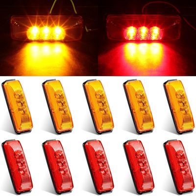 3.9 Inch LED RV, Truck &amp; Trailer for Front, Rear, Side Marker Lights 10PCS Waterproof