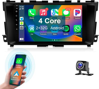 Nissan Altima 2013-2018 Touchscreen Car Stereo 9 Inch with Wireless CarPlay, WiFi &amp; Backup Camera