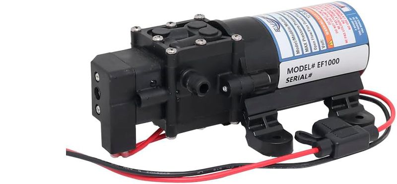 12V Diaphragm Water Pump 1.0 GPM for RV, Camper, Trailer, Boat and Marine
