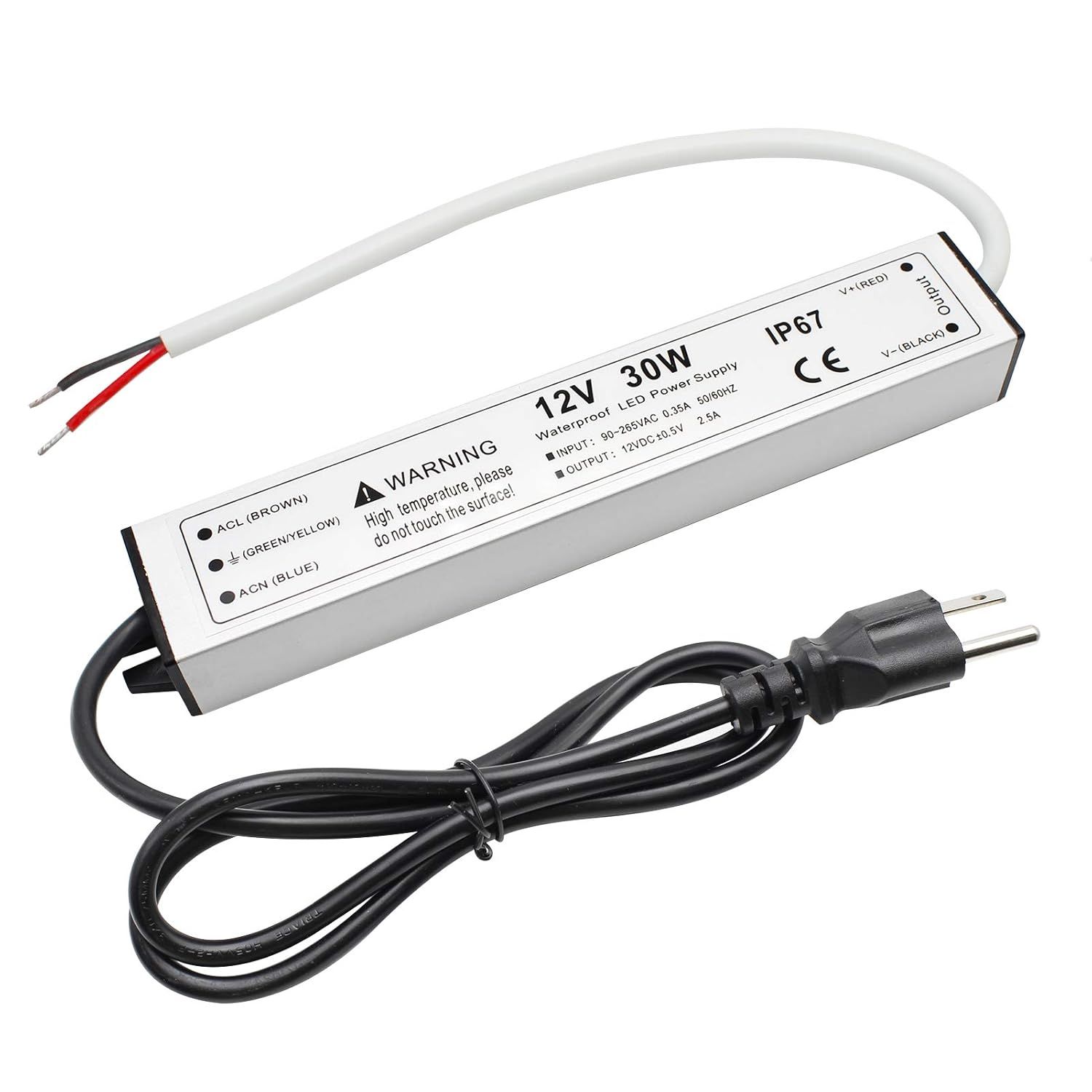 30W 12V LED Power Supply Waterproof IP67 AC to DC Converter