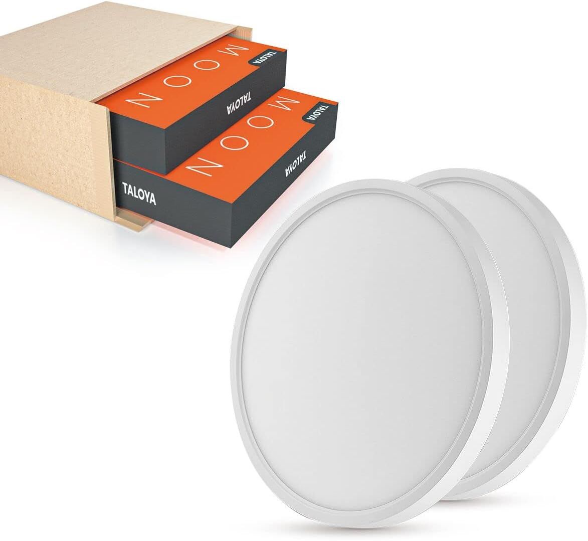 2 Pack 12 Inch LED Flush Mount Ceiling Light 20W 5CCT Selectable White Fixture New Set