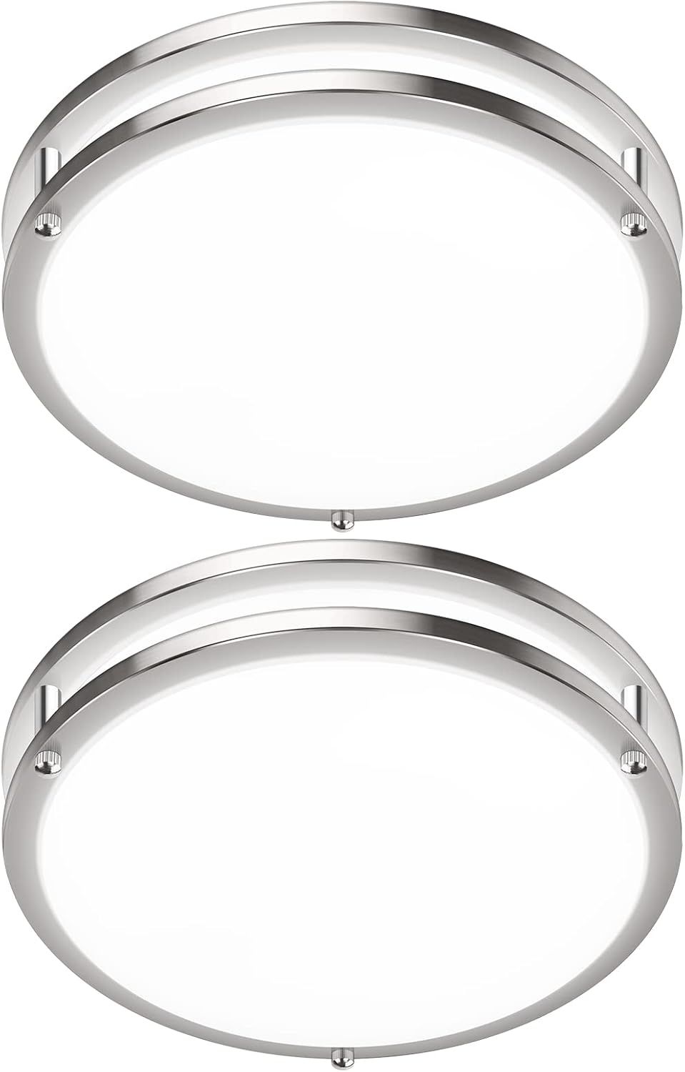 2 Pack 12 Inch LED Ceiling Light 36W 3200LM Dimmable 3CCT Flush Mount White Fixture Set