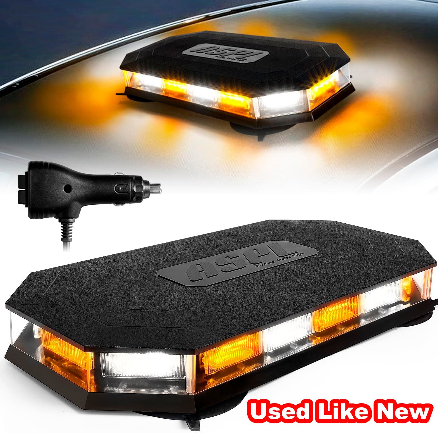 16.5" Rooftop Beacon Emergency Strobe Light with 56 LEDs for Trucks and Work Vehicles