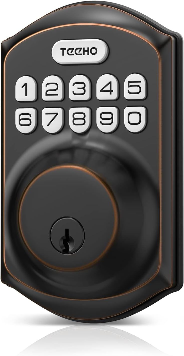 Keyless Entry Door Lock with Keypad - Smart Deadbolt Lock for Front Door with 2 Keys