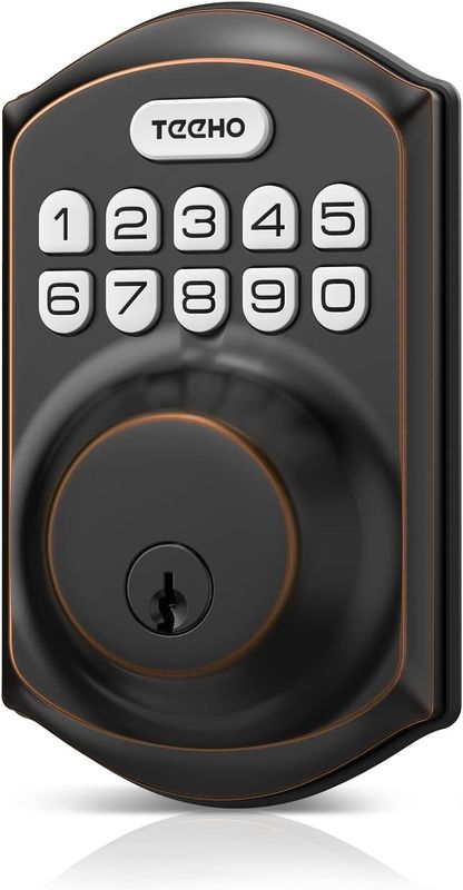 Keyless Entry Door Lock with Keypad - Smart Deadbolt Lock for Front Door with 2 Keys
