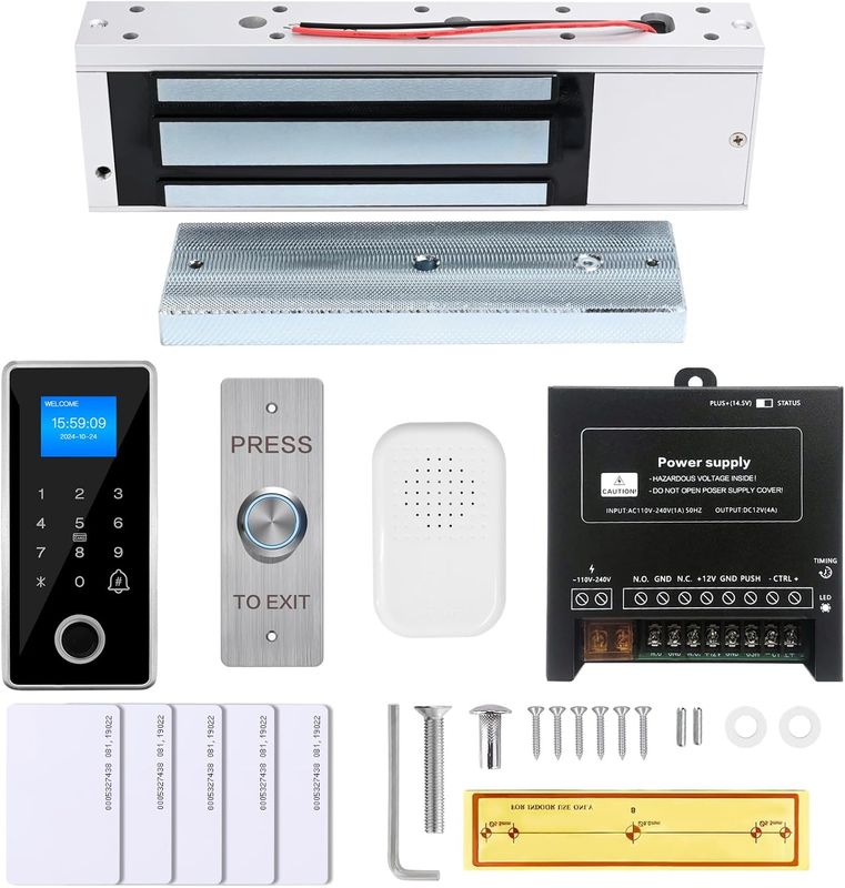 Electric &amp; Magnetic Door Lock Kit 600lb RFID Keypad Access Control Secure Lock System