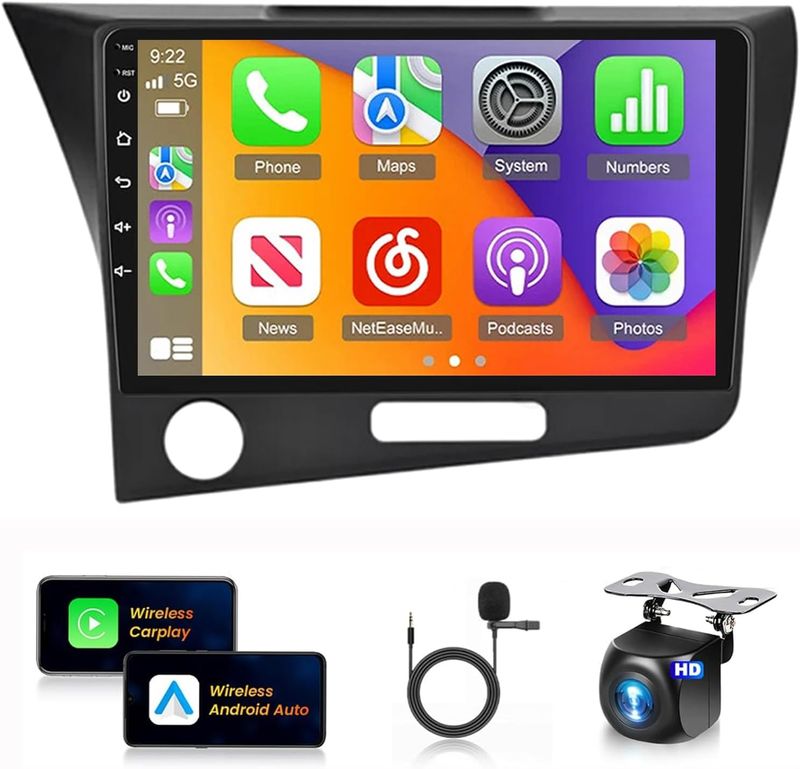 Honda CRZ 2010-2016 Car Stereo 9 Inch Touchscreen with Android Auto, CarPlay &amp; Backup Camera