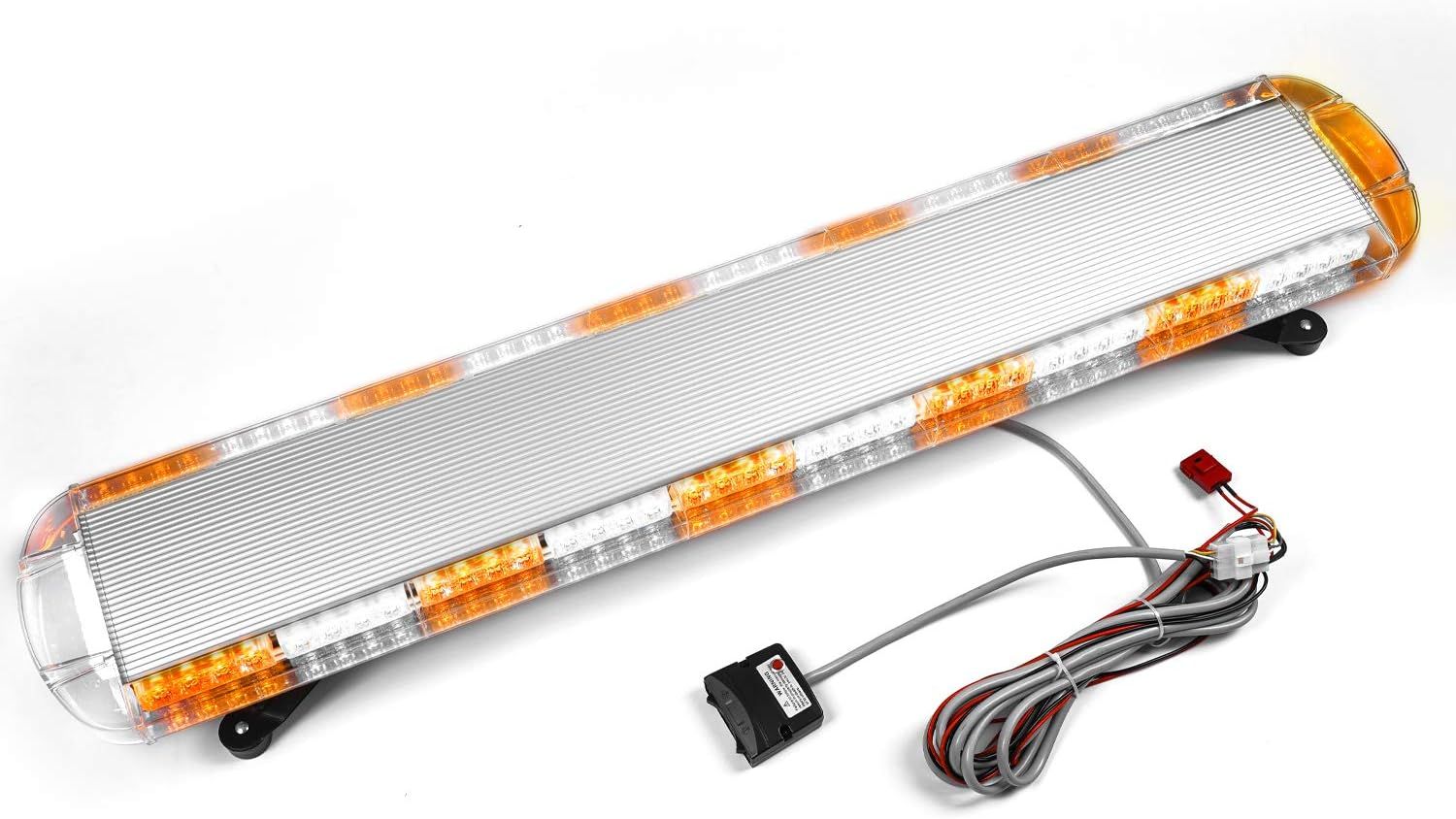 47 Inch LED Strobe Light Bar Roof Emergency Warning Light For Tow, Truck &amp; Construction Vehicle