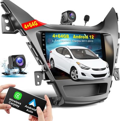 Hyundai Elantra 2011-2013 Car Stereo 9 Inch with Wireless CarPlay, Android Auto &amp; Backup Camera