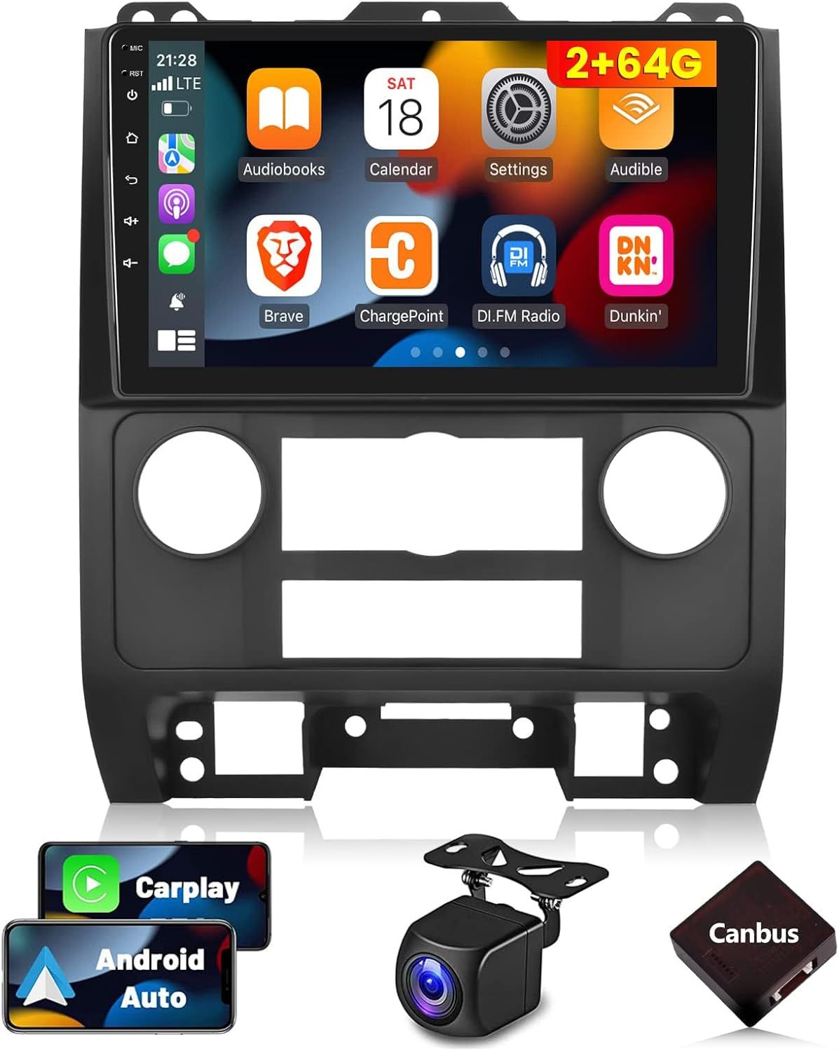 Ford Escape Kuga Tribute 2007-2012 Touch Screen 9 Inch with CarPlay, GPS, WiFi &amp; Backup Camera