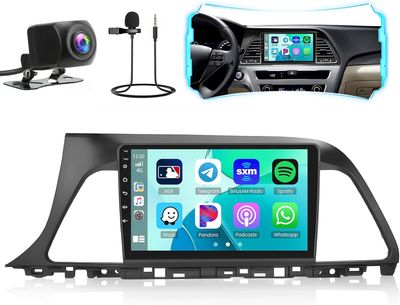 Hyundai Sonata 2015-2017 Touch Screen 9 Inch Stereo with Android Auto, CarPlay, GPS &amp; Backup Camera