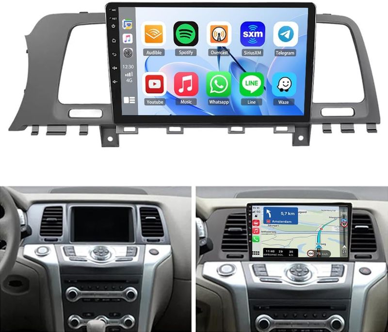 Nissan Murano 2008-2014 HD Screen 9 Inch Stereo with Wireless CarPlay, Android Auto &amp; Backup Camera