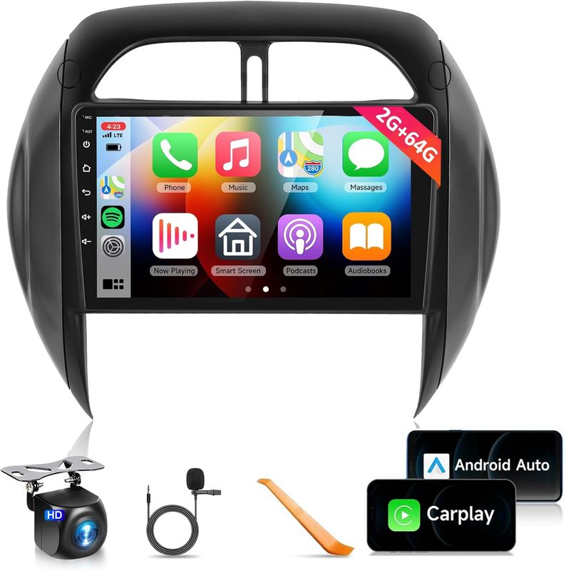 Toyota RAV4 2003-2005 Touch Screen 9 Inch Stereo with Android, CarPlay, GPS &amp; Backup Camera